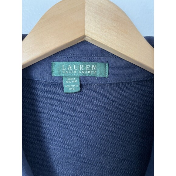 VTG Lauren Ralph Lauren Jacket Womens XL Blue Long Sleeve Snap Front Classic EUC - Picture 3 of 12
